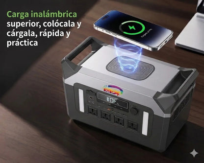 Estación de Energía Portátil 2500W 1792Wh con Carga Inalámbrica MXR