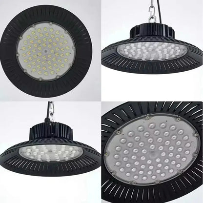 Panel LED y anilla de suspensión de campana industrial UFO 200W