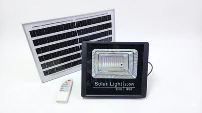 Foco Solar LED 200W Exterior IP67 con Control Remoto