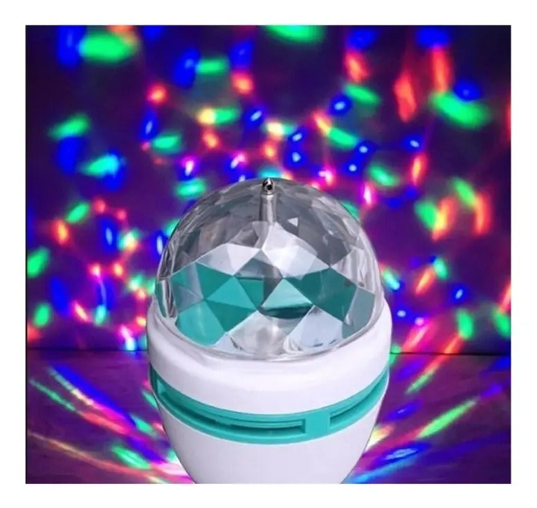 Ampolleta Led Bola Disco Giratoria Lampara De Disco Luces 3w