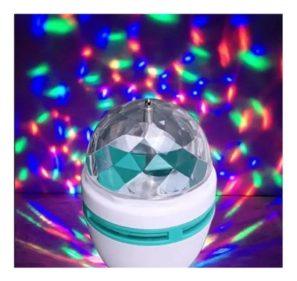 Ampolleta Led Bola Disco Giratoria Lampara De Disco Luces 3w
