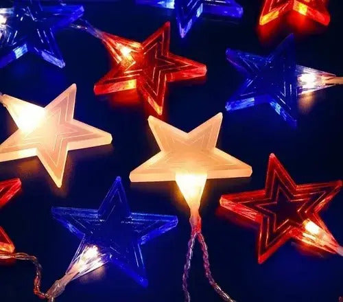 Guirnalda Solar 10m Estrellas Para Terraza Fiestas Patrias