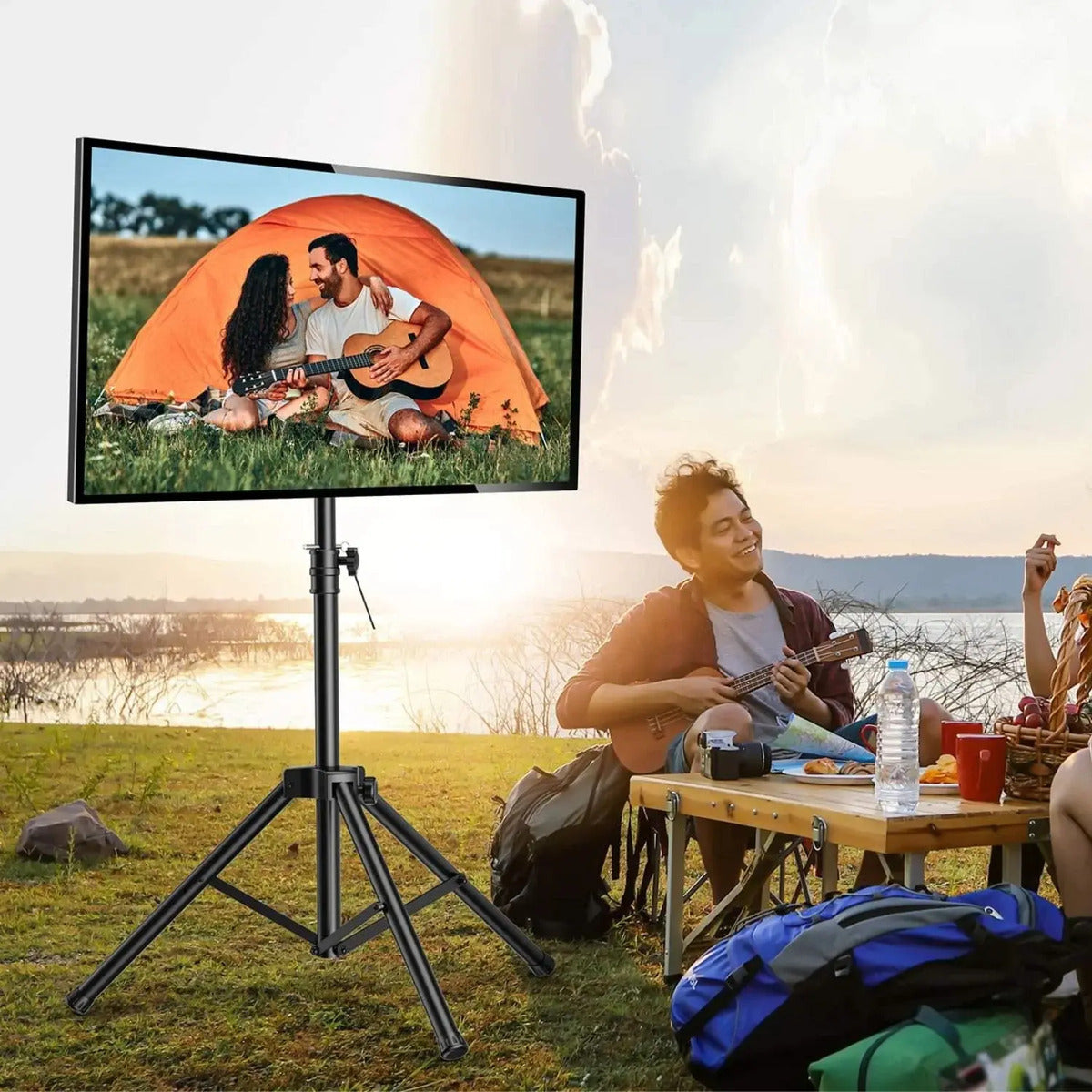 Trípode Tv Altura Ajustable 26 A 60 Pulgadas Soporte