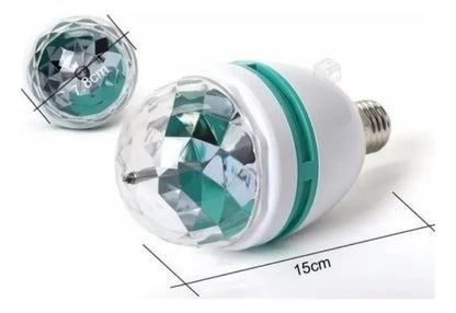 Ampolleta Led Bola Disco Giratoria Lampara De Disco Luces 3w