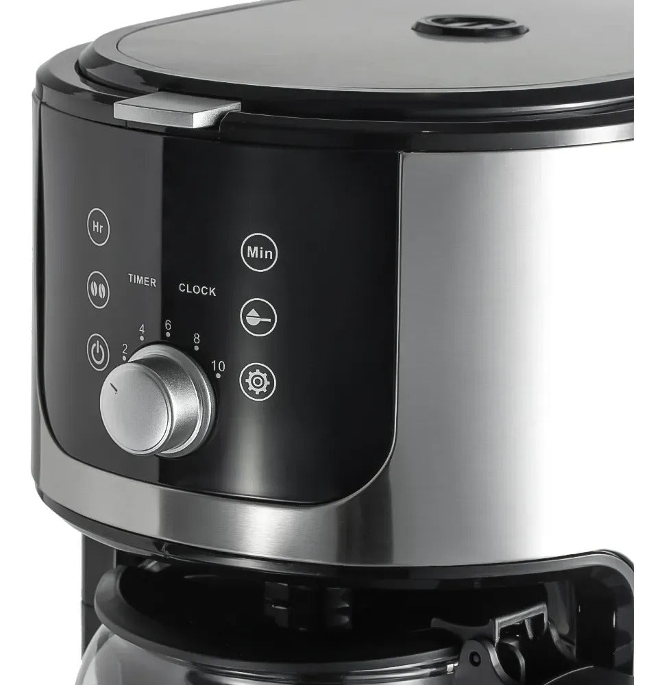 Cafetera Automática Con Molinillo Integrado Raf 1.2l Negra