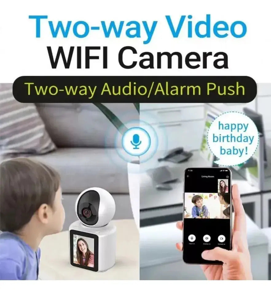Cámara IP Wi-Fi 2.4G 360° para monitorear bebés con audio y video