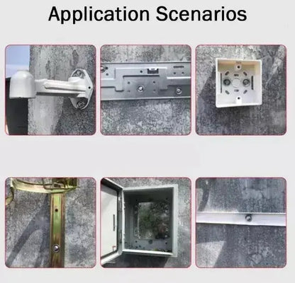 Ejemplos de fijaciones con clavadora manual en superficies compatibles