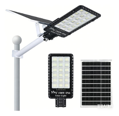 Foco Solar LED 1500W con Panel Solar 58x35cm Bateria 30Ah IP66