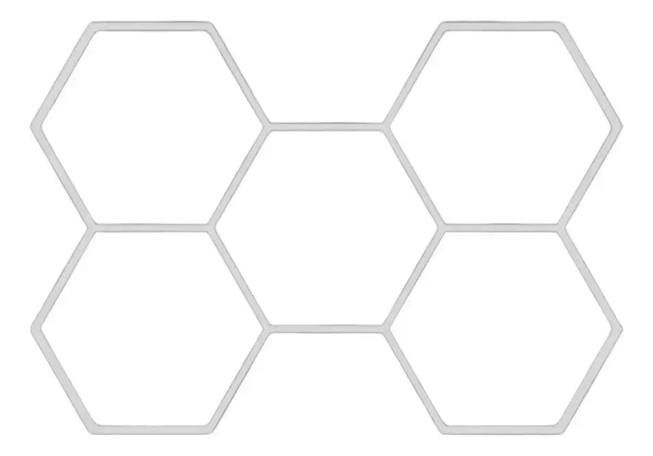 Luz LED Hexagonal Modular 192W 6500K para Techo, Talleres y Barberías