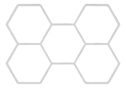 Luz LED Hexagonal Modular 192W 6500K para Techo, Talleres y Barberías