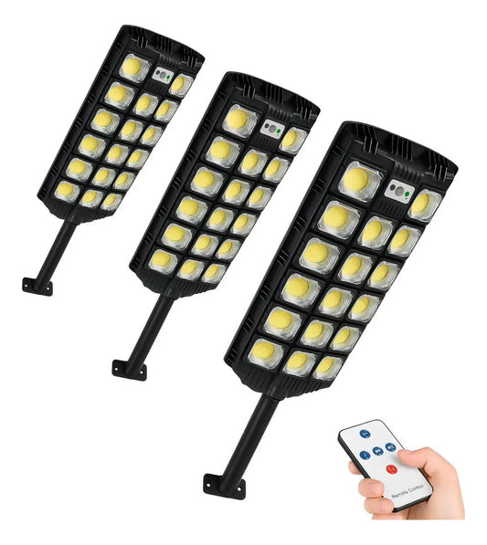 Pack 3 Focos Solares LED 1000W Sensor Control Remoto