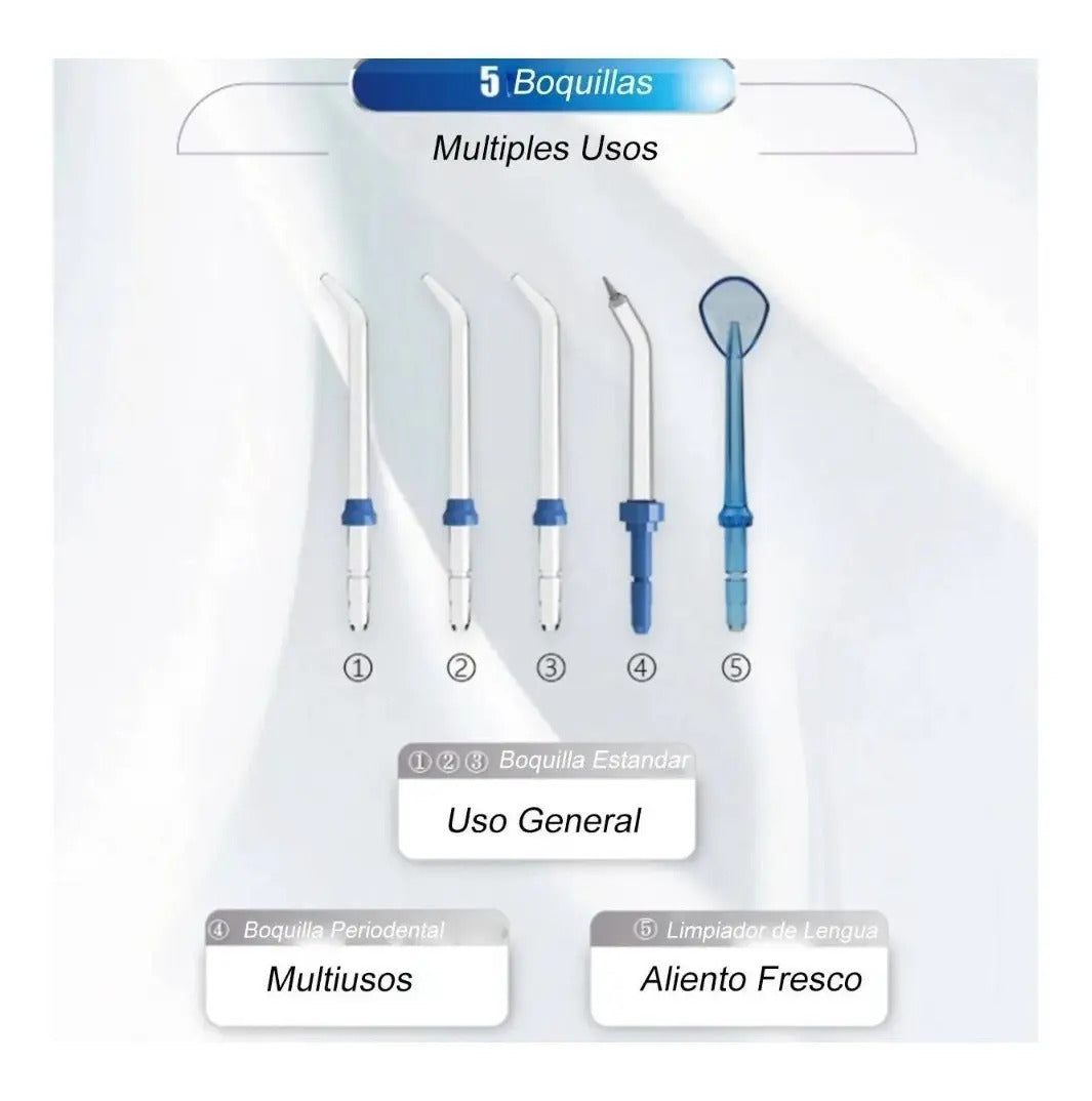 Irrigador Dental 220v Con Depósito Azul Para Higiene