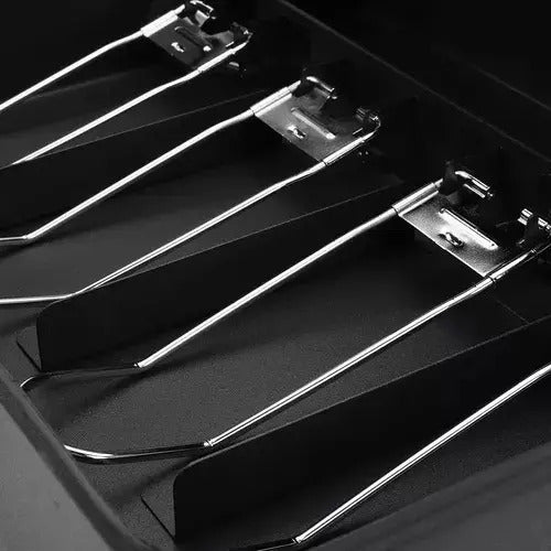 Caja Registradora Metálica Negra Con Llave Para Dinero