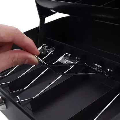 Caja Registradora Metálica Negra Con Llave Para Dinero