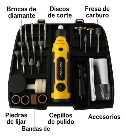 Accesorios para cortar, lijar, pulir y grabar con minitorno