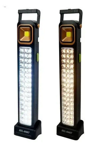 Lámpara Solar de Emergencia Recargable 48 LED 3600mAh con COB y USB para Hogar y Camping