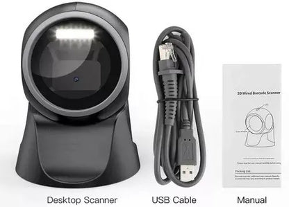 Lector 1D y 2D con cable USB y manual incluidos