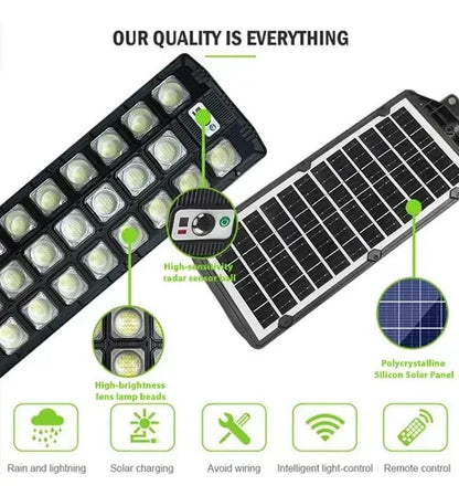 Pack 3 Focos Solares LED 1000W Sensor Control Remoto