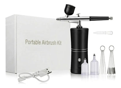Kit Aerógrafo Profesional Portátil Multiusos Con Compresor