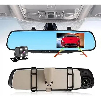Espejo Retrovisor Con Cámara Frontal Y De Retroceso Hd