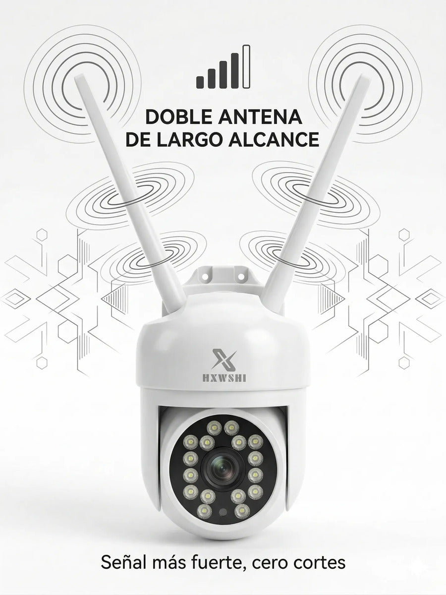 Cámara de seguridad wifi exterior 360° IP66 4MP aplicación Yoose