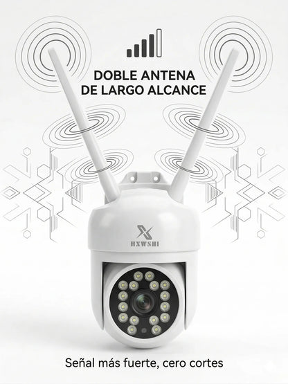 Cámara de seguridad wifi exterior 360° IP66 4MP aplicación Yoose