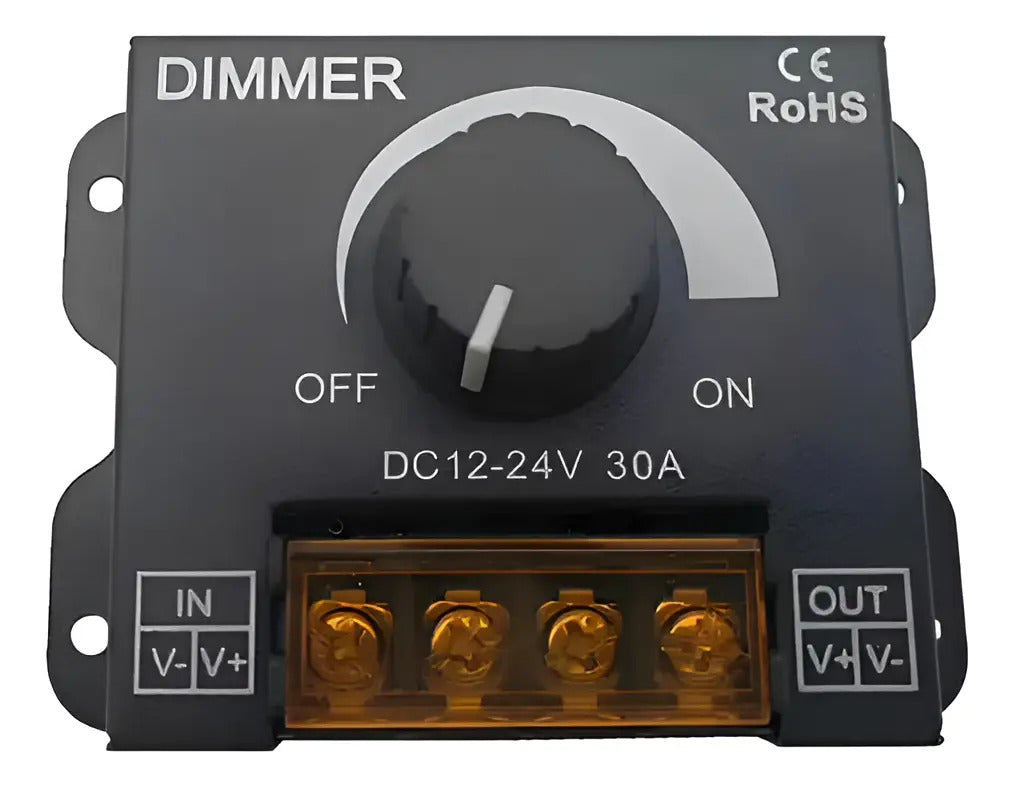 Regulador Voltaje Dimmer 12v/24v Dc 30a Para Luces Led