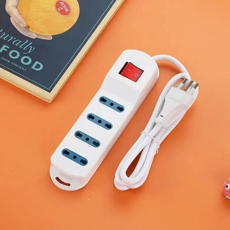 Alargador Eléctrico 3m 4 Tomas Con Interruptor Blanco