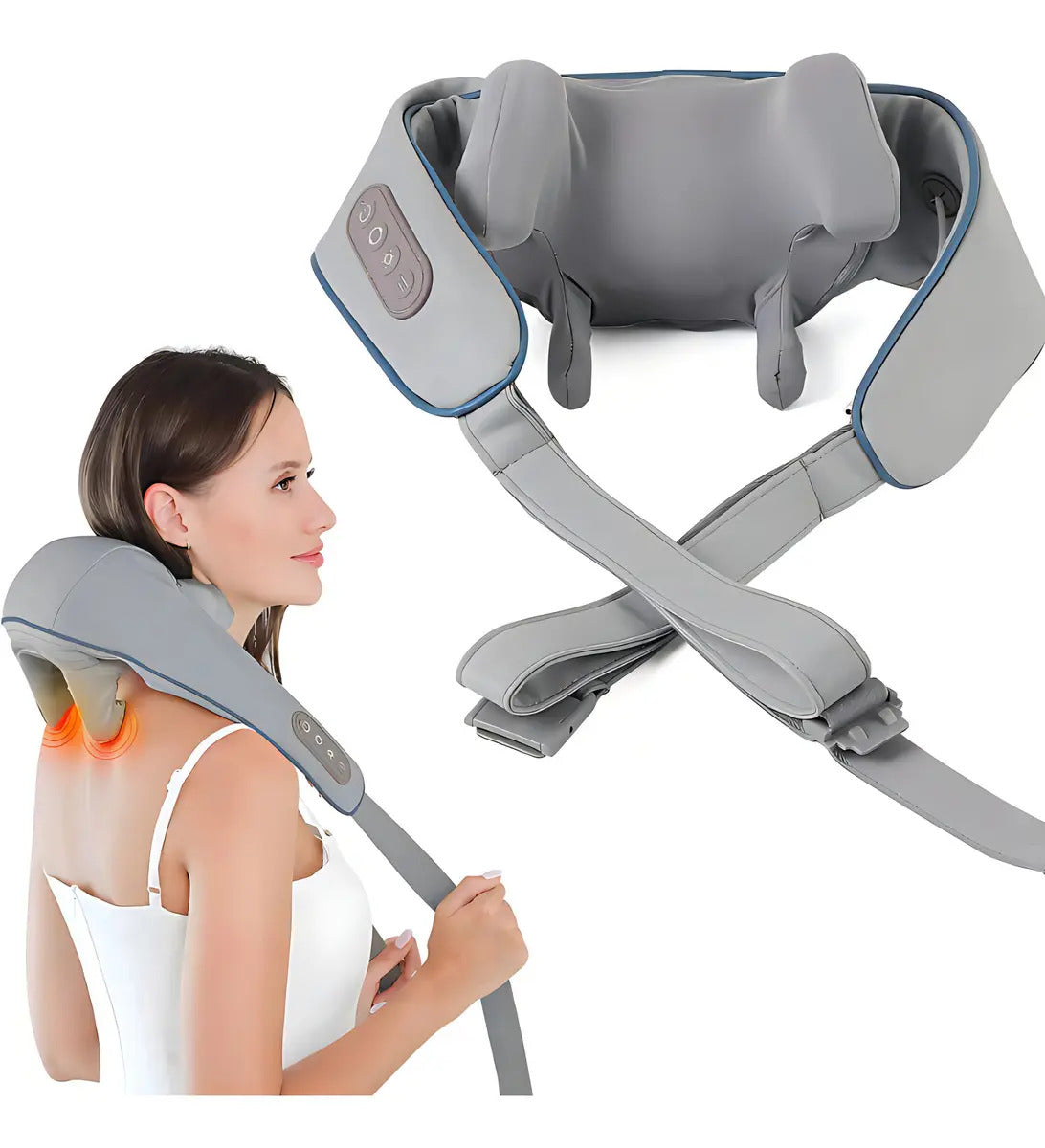 Masajeador Cervical 4d Portátil Con Calor Infrarrojo