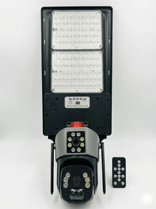 Foco Solar LED 200W con Camara 4G PTZ y Control Remoto para Exterior