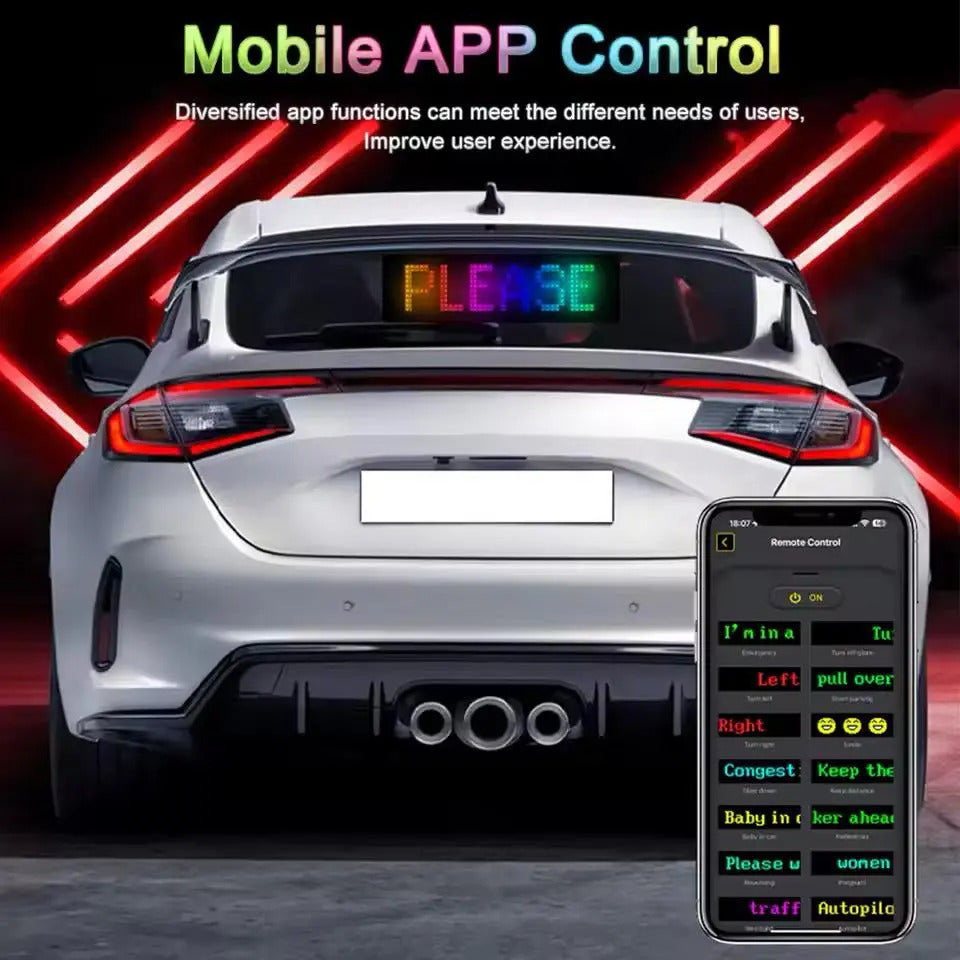 Panel LED pixel RGB flexible con mensaje multicolor personalizable