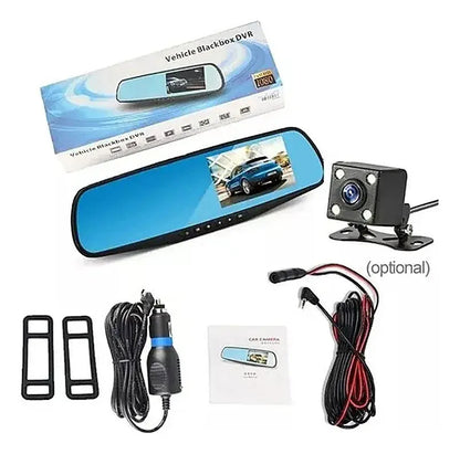 Espejo Retrovisor Con Cámara Frontal Y De Retroceso Hd