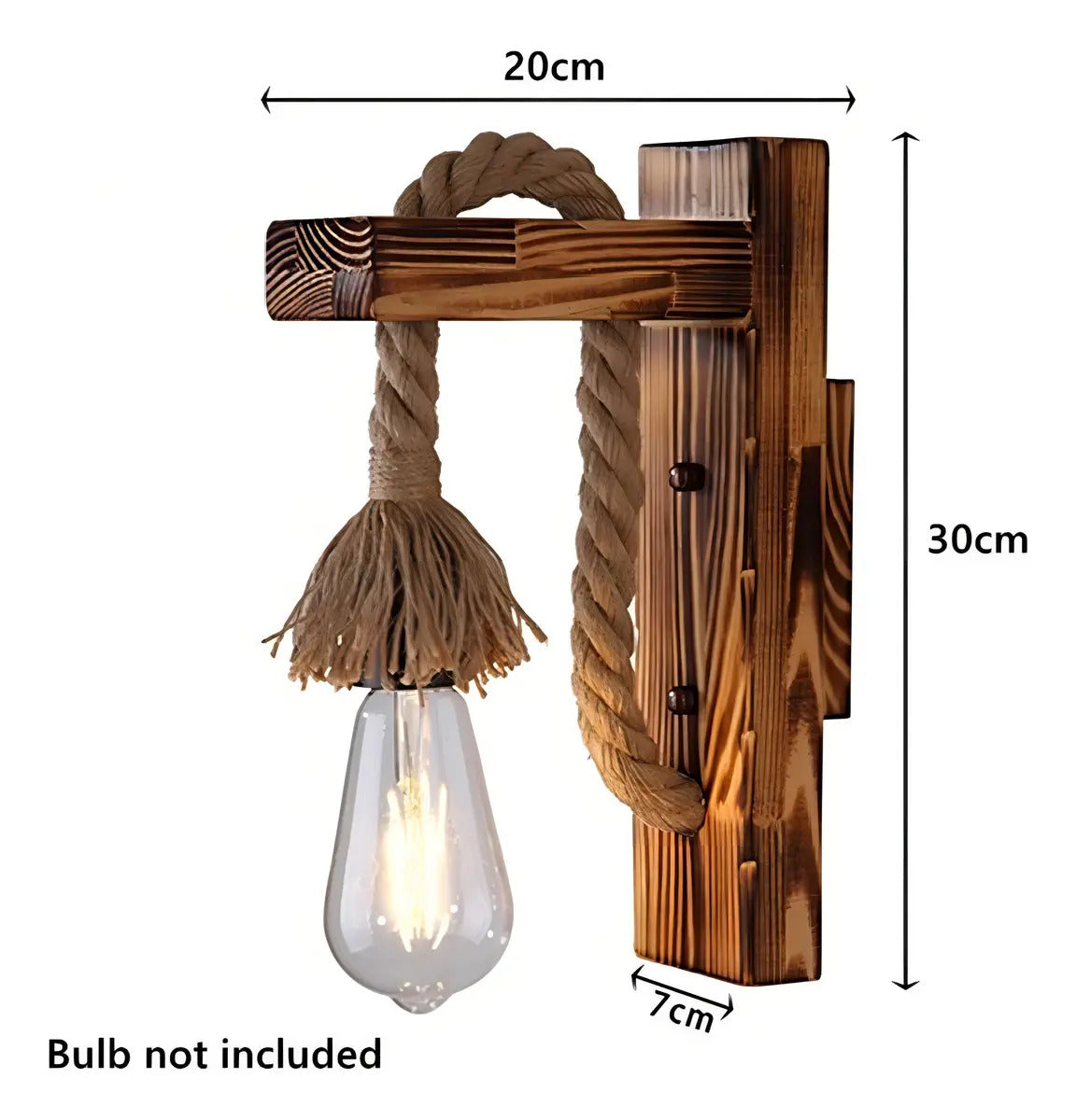 Lámpara Pared De Madera Americana Para Hoga