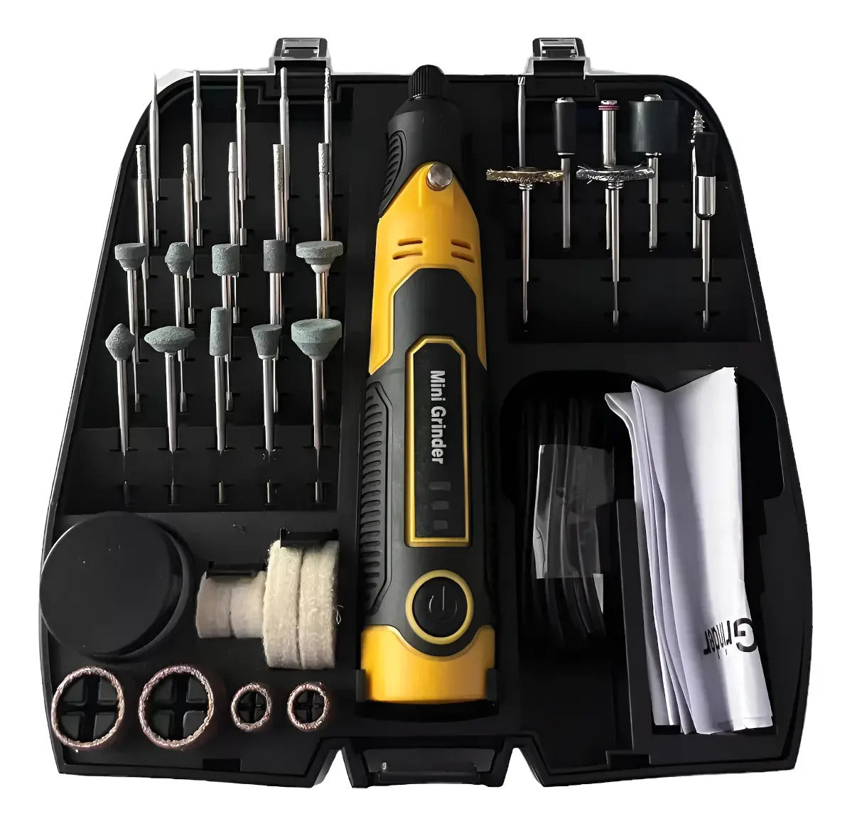 Minitorno inalámbrico 10 W con kit de 42 piezas en estuche