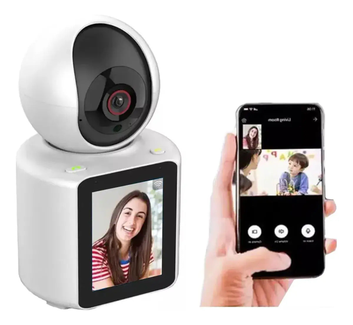Cámara IP Wi-Fi 2.4G 360° para monitorear bebés con audio y video