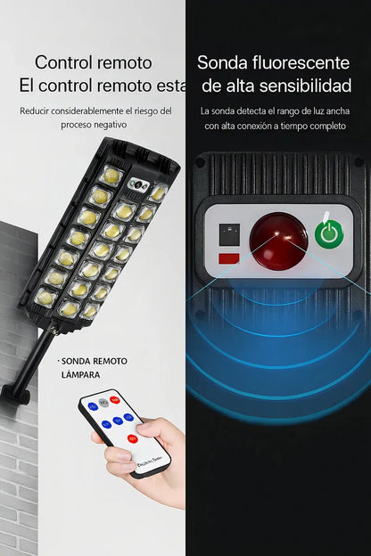 Pack 3 Focos Solares LED 1000W Sensor Control Remoto