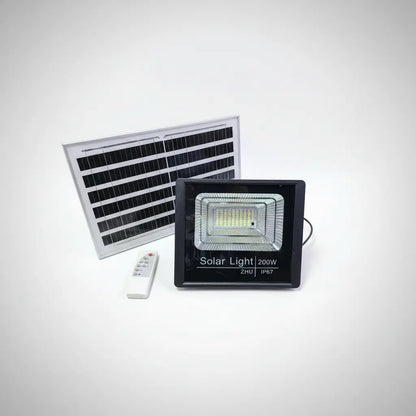 Foco Solar LED 200W Exterior IP67 con Control Remoto