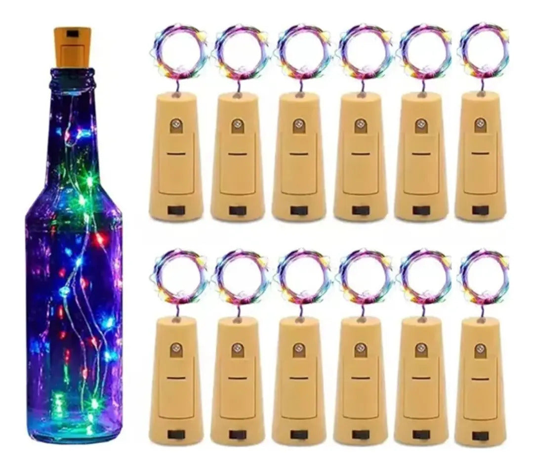 Luces decorativas para botellas de vidrio con diseño de corcho