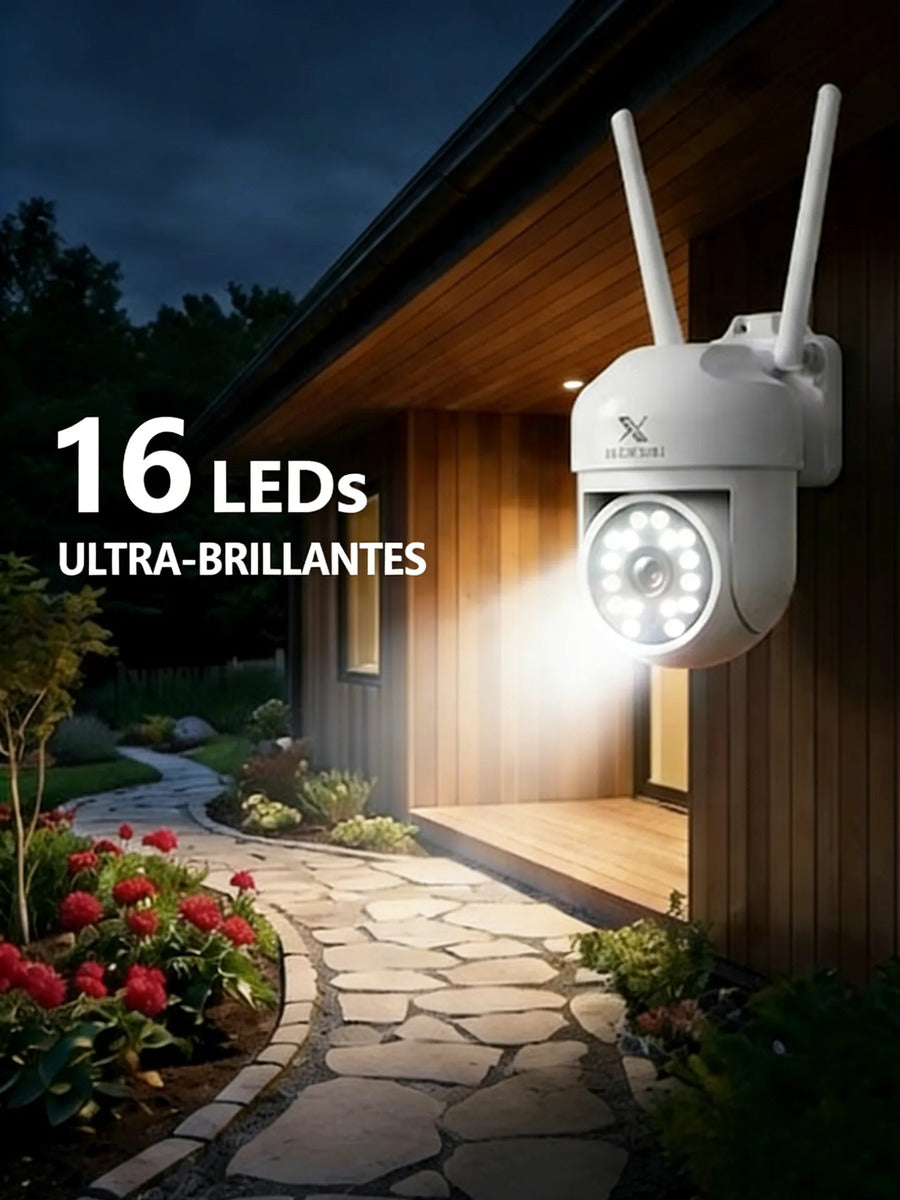 Cámara de seguridad wifi exterior 360° IP66 4MP aplicación Yoose