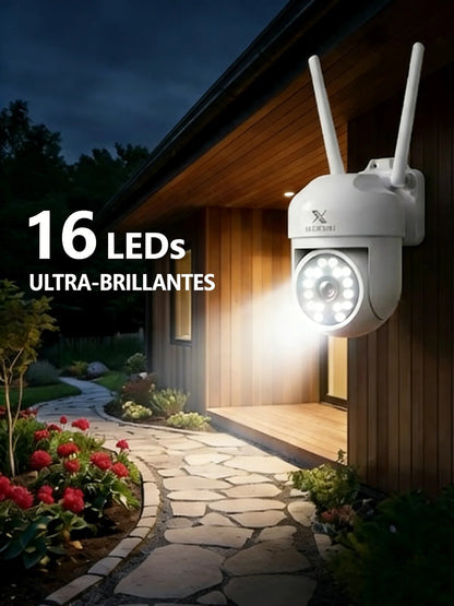 Cámara de seguridad wifi exterior 360° IP66 4MP aplicación Yoose