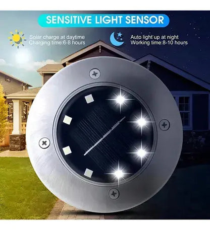 Luces solares de suelo para patio, terraza y entrada de casa
