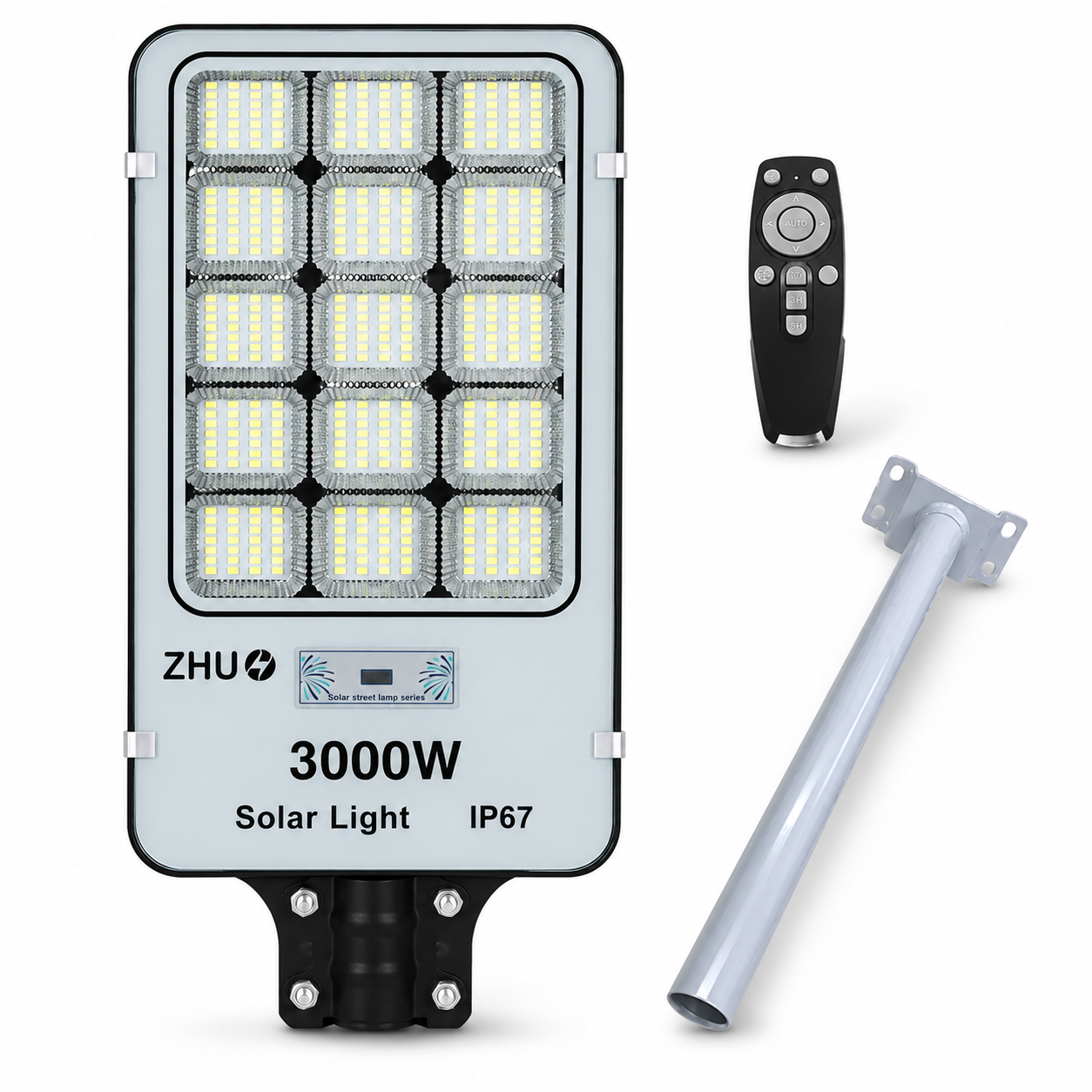 3000w Foco Solar Led Con Sensor Movimiento Control Remoto