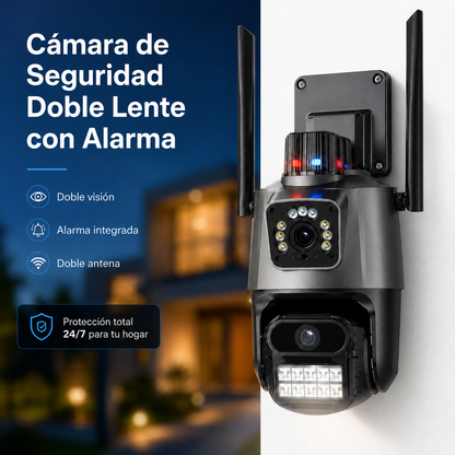 Cámara Domo Wifi Doble Lente Full Hd Con Seguimiento