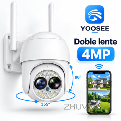 Camara de Seguridad WiFi 4MP Doble Lente PTZ Yoosee
