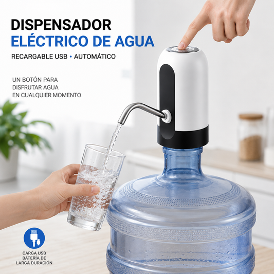 Dispensador Electrico de Agua Recargable USB Automatico