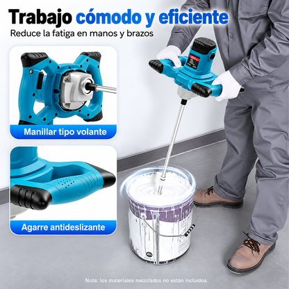 Mezclador Eléctrico 2500W 220V para Pintura, Mortero, Cemento y Adhesivos