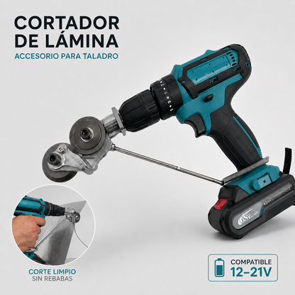 Adaptador Cortador de Láminas para Taladro 12–21 V
