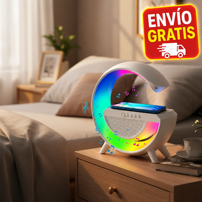 Lámpara De Mesa Con Altavoz Bluetooth Luz Inteligente Color