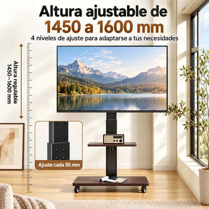 Soporte de Pie Móvil para TV 32 a 70 Pulgadas con Ruedas