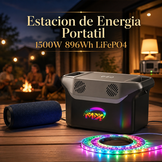Estacion de Energia Portatil 1500W 896Wh LiFePO4